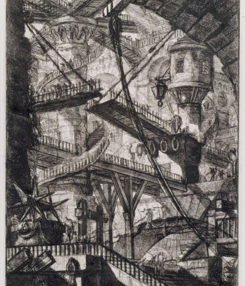 Giovanni Battista Piranesi, El puente levadizo, 1761, Museo Boijmans Van Beuningen, Rotterdam