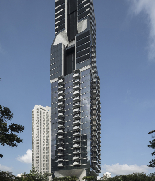 Torre Scotts por UNStudio. Fotografía por Darren Soh