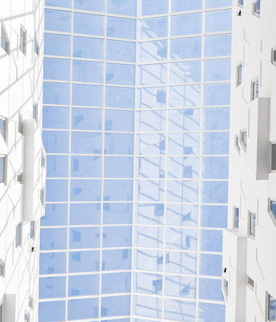 Atrium at Sumner by Studio Libeskind. Photograph by Hufton & Crow Photography