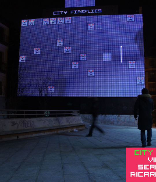 City Fireflies on the digital facade