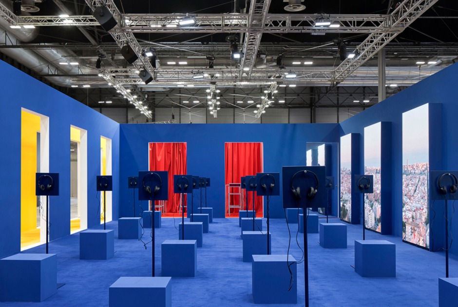 Pavilion for Barcelona at FITUR 2025 by Pineda Monedero + Jaime Prous Architects. Photograph by Del Rio Bani