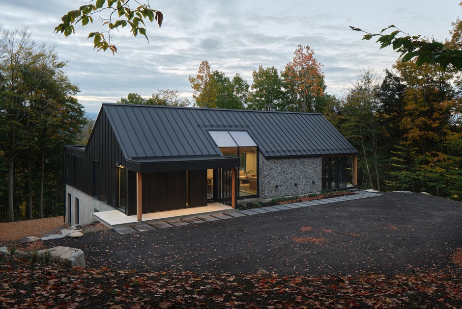 Mountainside Residence in Bromont by Muuk. Photograph by Phill Bernard Mountainside Residence in Bromont by Muuk. Photograph by Phill Bernard