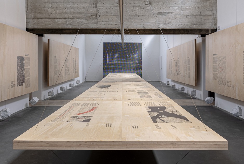 View of the installation at the Brazil Pavilion at the 19th Venice Architecture Biennale, part of the exhibition (RE)INVENTION. Photograph by ReportArch - Andrea Ferro, courtesy of Fundação Bienal de São Paulo