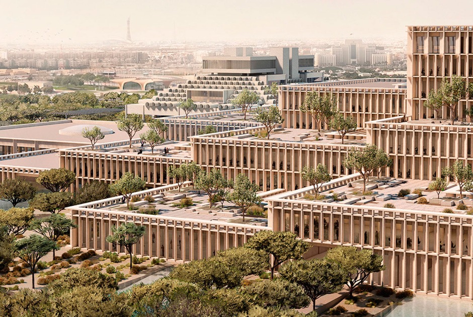 Nueva sede del Ministerio de Asuntos Exteriores de Catar por Frida Escobedo Studio. Visualización por Frida Escobedo Studio