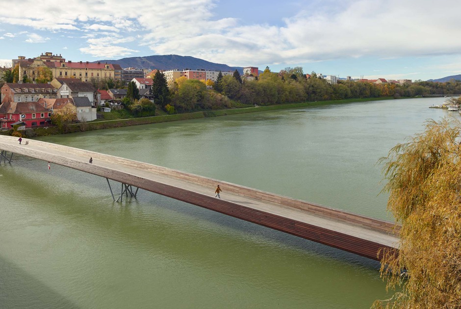 Splavarska Lent Tabor Bridge by Burgos & Garrido. Photograph by Roland Halbe