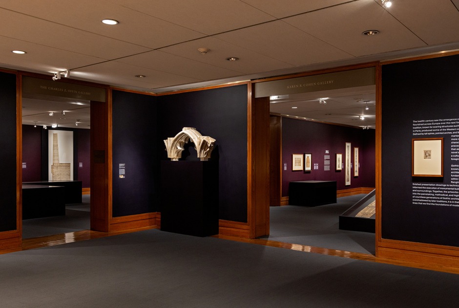 Exposición «La traza del gótico: El amanecer del dibujo arquitectónico». Fotografía cortesía del Museo Metropolitano de Arte