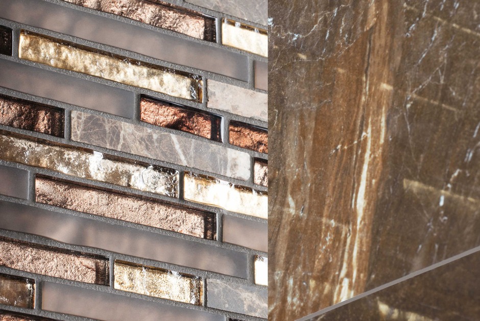 L'Antic Colonial mosaic, Treasures Series Emperor Bronze Strip.
