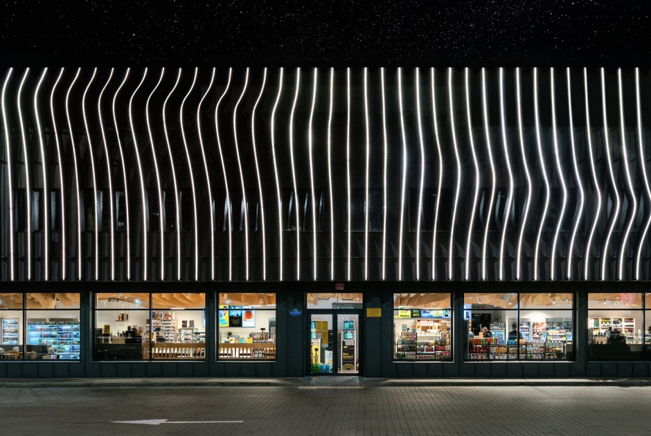 Flagship KLO Petrol Station by Aranchii Architects. Photograph by Alik Usik