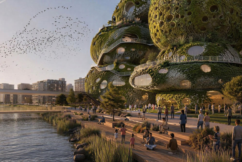 Visualización. «Shift Embassy» por MVRDV