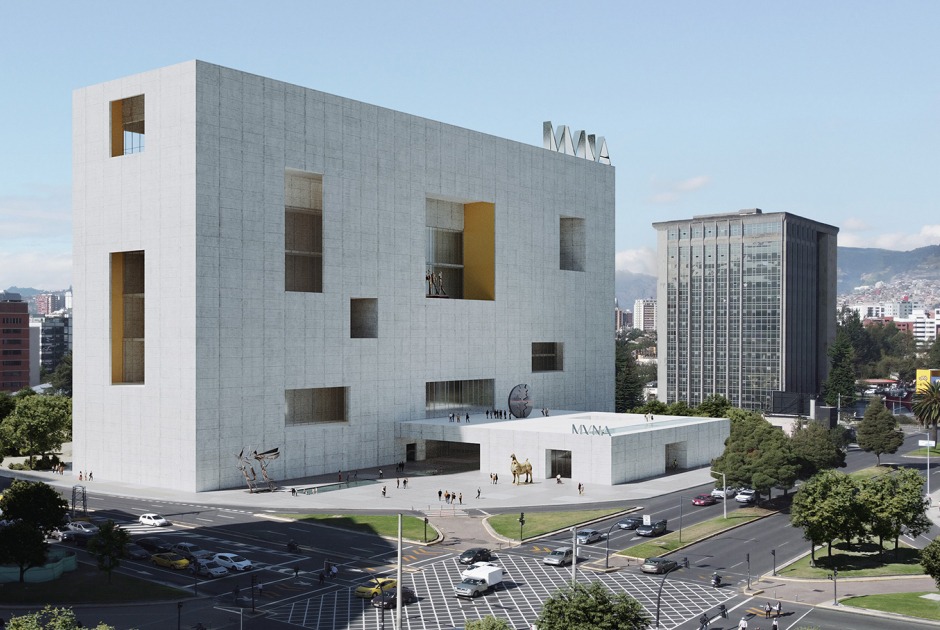 View of the MuNa from La Carolina Park. "Echoes of the Sun" by Estudio de Arquitectura Campo Baeza + Maoda. Courtesy by Estudio Campo Baeza/Ethan de Clerck