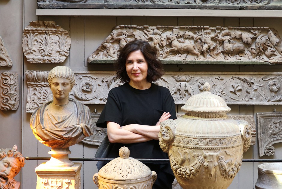 Farshid Moussavi in the Dome Area at Sir John Soane's Museum. Photograph by Tilly Buckroyd