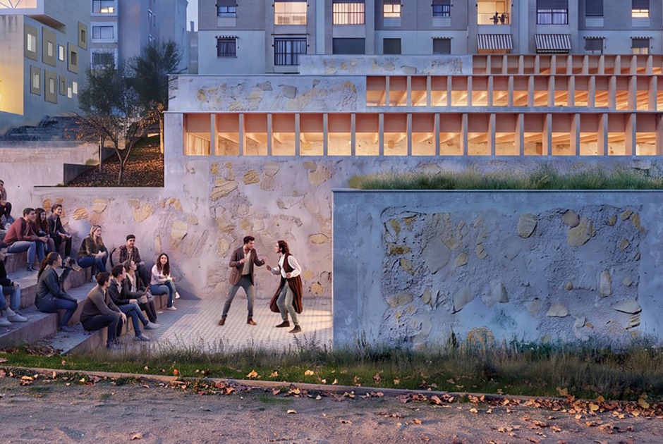 Visualización. Espacio Joven en Parquesol por Pereira-Royo Arquitectos