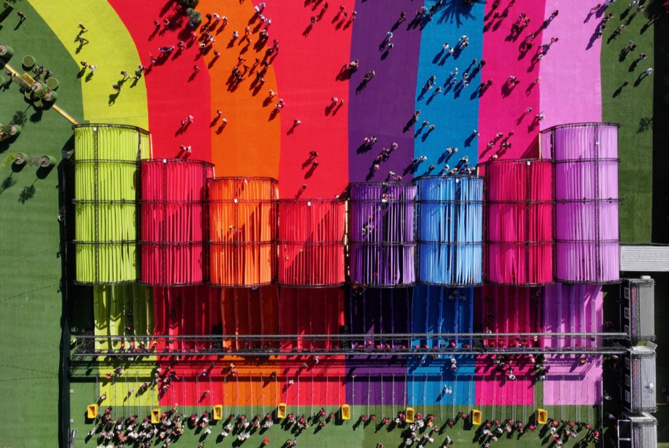 Macondo Park for Shakira’s Madrid Residency by BIG. Photograph by Adrià Goulà