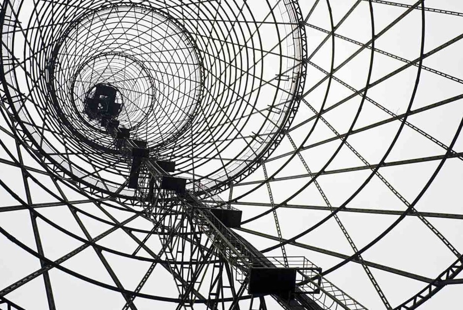  Torre de radio Shabolovka por Vladimir Shukhov. Fotografía por Richard Pare