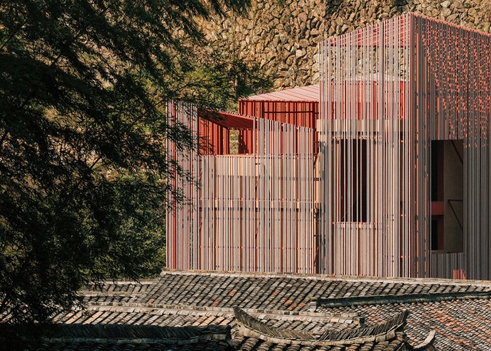 A delicate interplay between lightness and weight. Songzhuang Z Museum by Team_BLDG. Photograph by Jonathan Leijonhufvud