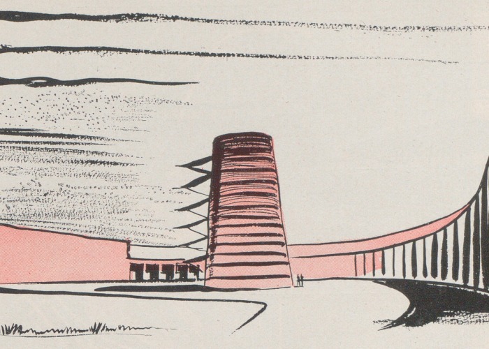 Francisco Cabrero, Drawing of Gran Madrid, no. 16, 1951. Image courtesy of Herederos de Francisco Cabrero