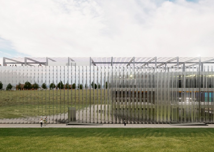Visualización. Edificio de laboratorios IA del Instituto tecnológico de Aragón por Sebastián Arquitectos