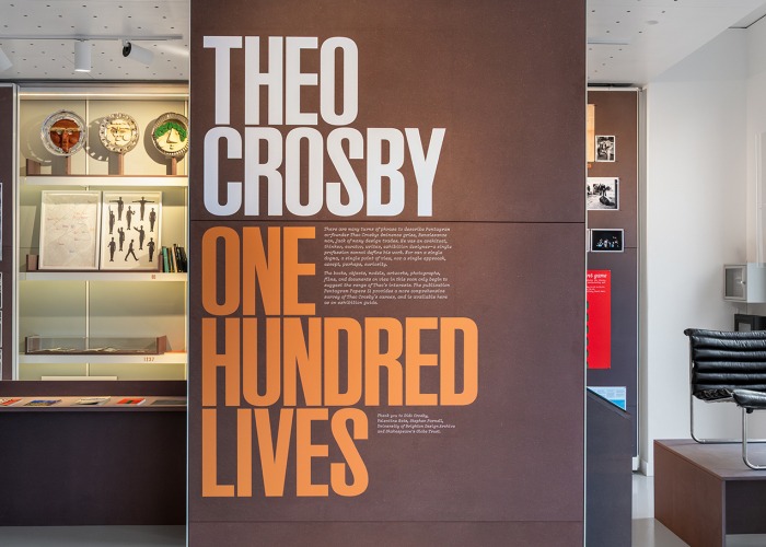 "Theo Crosby: 100 Lives". Photograph courtesy by Pentagram’s Osh Gallery