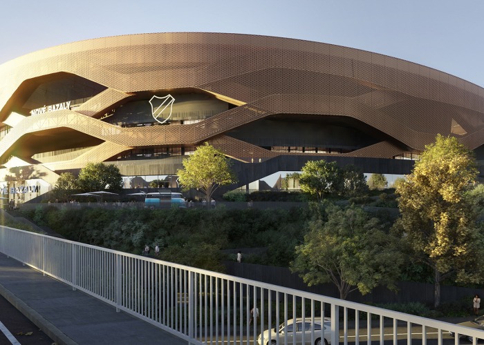Estadio Nové Bazaly por L35 Architects. Visualización por L35 Architects