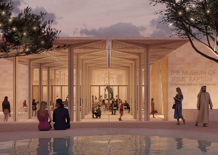 Museo del Bautismo de Jesús por Niall McLaughlin Architects. Visualización cortesía de Niall McLaughlin Architects  