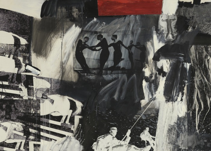 Robert Rauschenberg. Express, 1963. Museo Nacional Thyssen-Bornemisza, Madrid. The Estate of Robert Rauschenberg / VAGA, Nueva York/ VEGAP, Madrid, 2026.