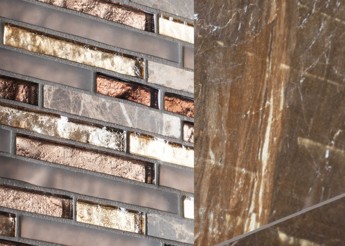 Mosaico L´Antic Colonial, serie Treasures Bronce Emperador Strip.
