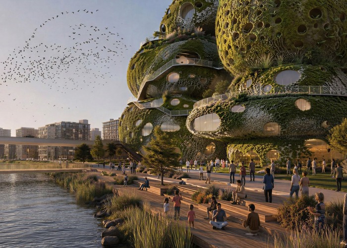 Visualización. «Shift Embassy» por MVRDV