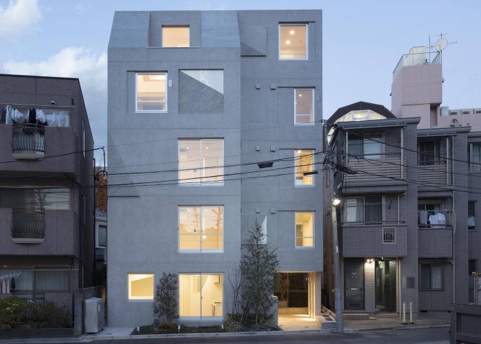 Shin-Nakano Trapezoidal por Ryuichi Sasaki Architecture. Fotografía de Takumi Ota Photography