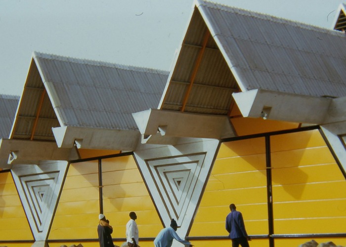 Centre International du Commerce Extérieur du Sénégal (CICES), Dakar, Senegal. 1971–74. Jean-François Lamoureux (b. 1943) and Jean Louis Marin (b. 1943). 1974. Photograph by Michel Fegyveres