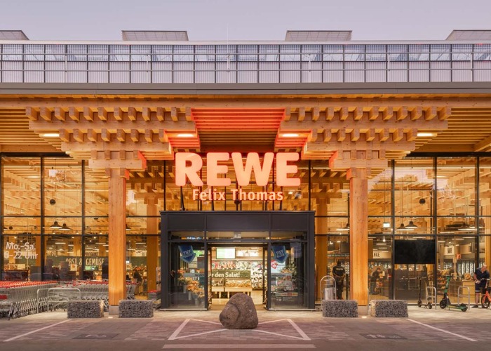 Supermercado «REWE Green Farming» de Berlín por ACME. Fotografía por Fritz Brunier  