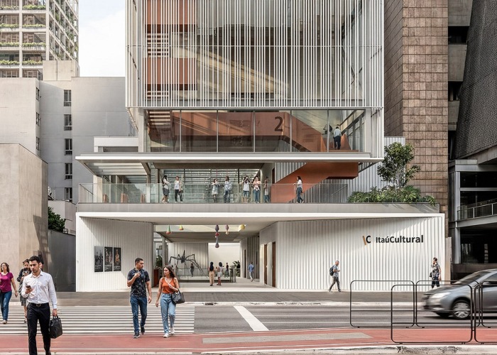 Visualización de la entrada. Nueva sede de Itaú Cultural por Estúdio Módulo