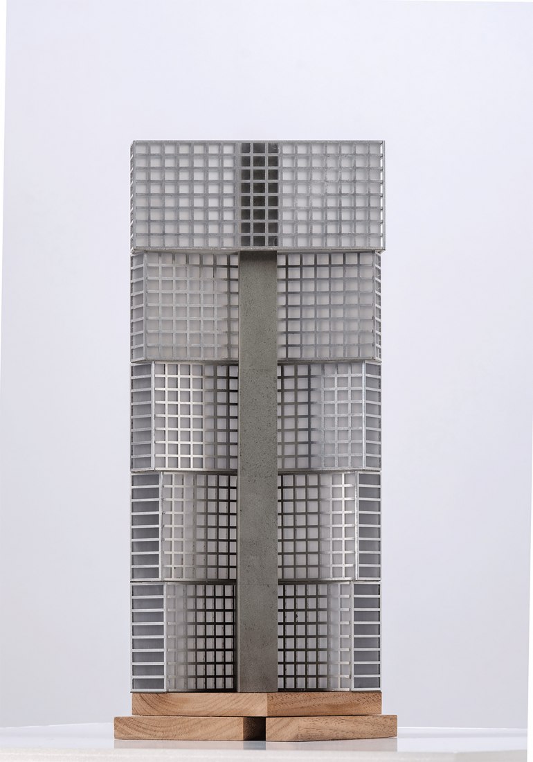 Model. OMA Reveals Design for Residential Tower in Kuwait City. Image courtesy of OMA