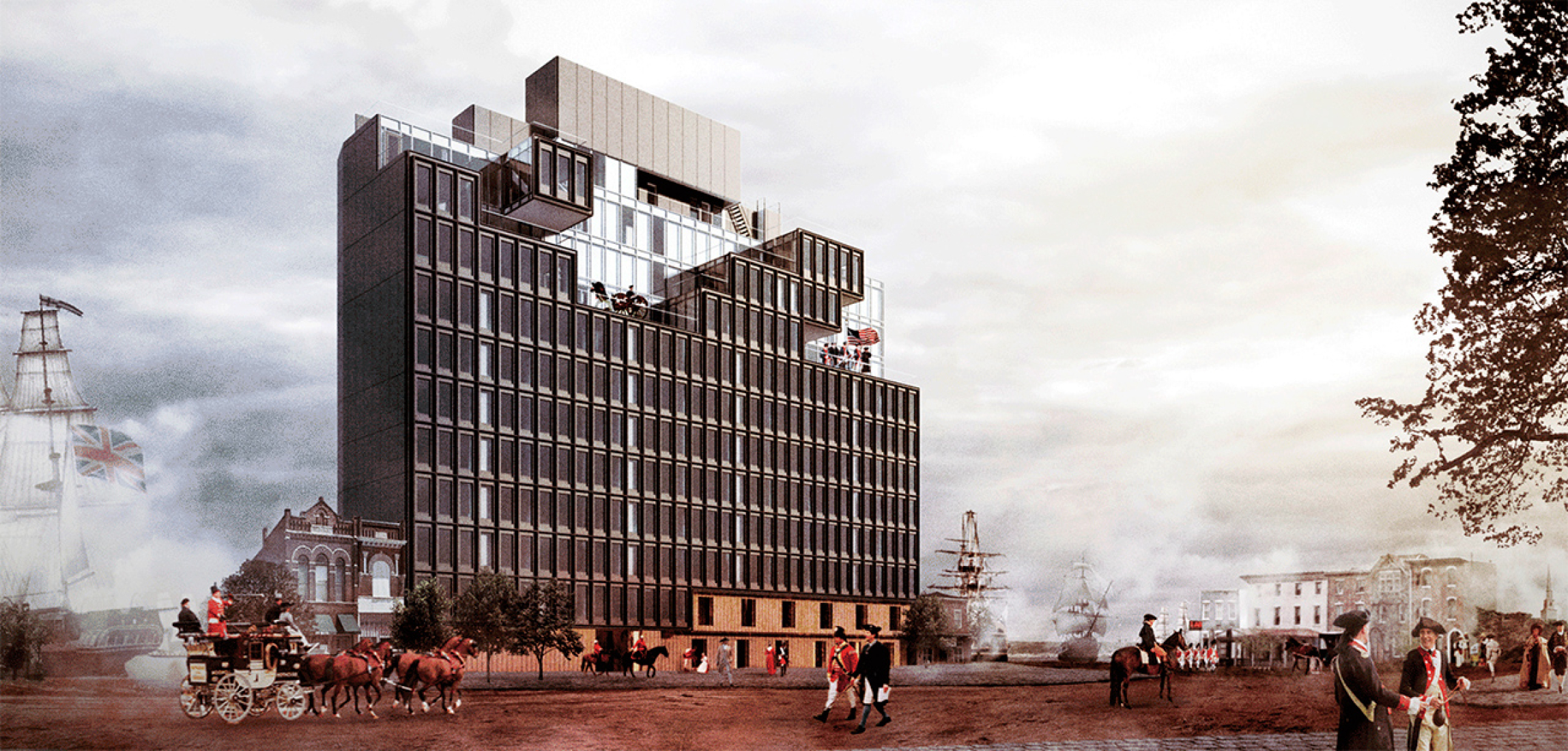 Render de los apartamentos del Nº15 de la calle Renwick, diseñados por ODA Architecture. Rénder realizado por MARCH. Cortesía de 15Renwick. 