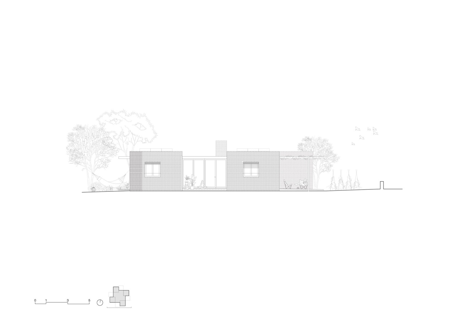 Alzado. Casa LA por Alventosa Morell Arquitectes.