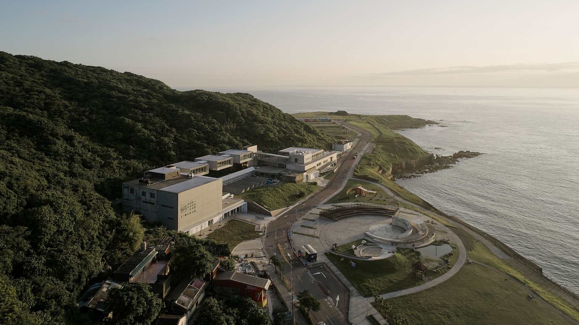 Aerial view. i Ocean Museum by B+P Architects. Photograph by Studio Millspace.