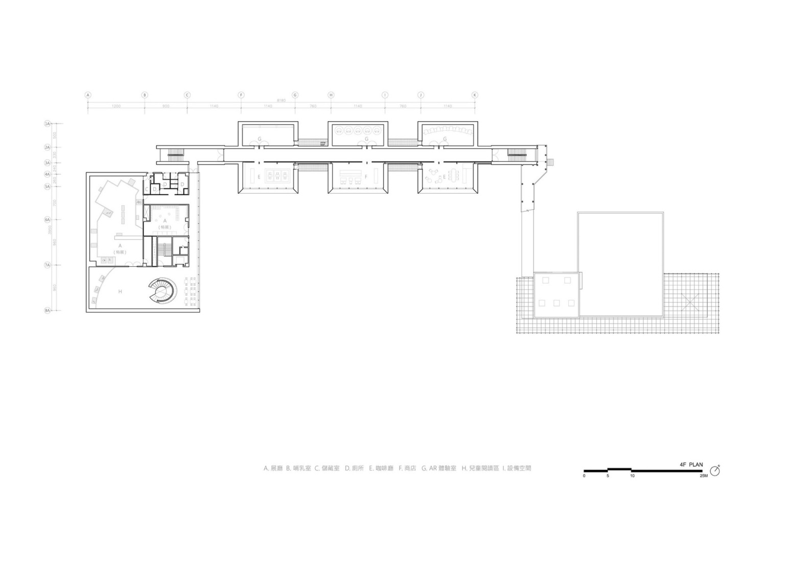Fourth floor plan. i Ocean Museum by B+P Architects. 