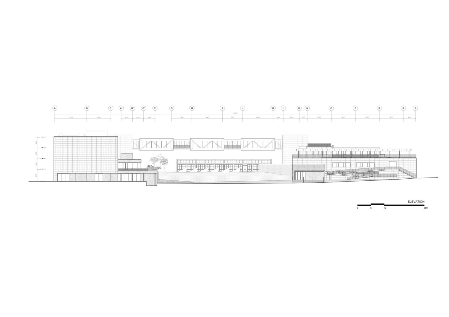Main elevation. i Ocean Museum by B+P Architects. 