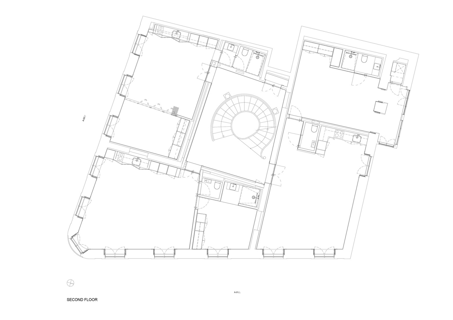 Second floor plan. Antigo Hotel do Louvre by Diana Barros Arquitectura.