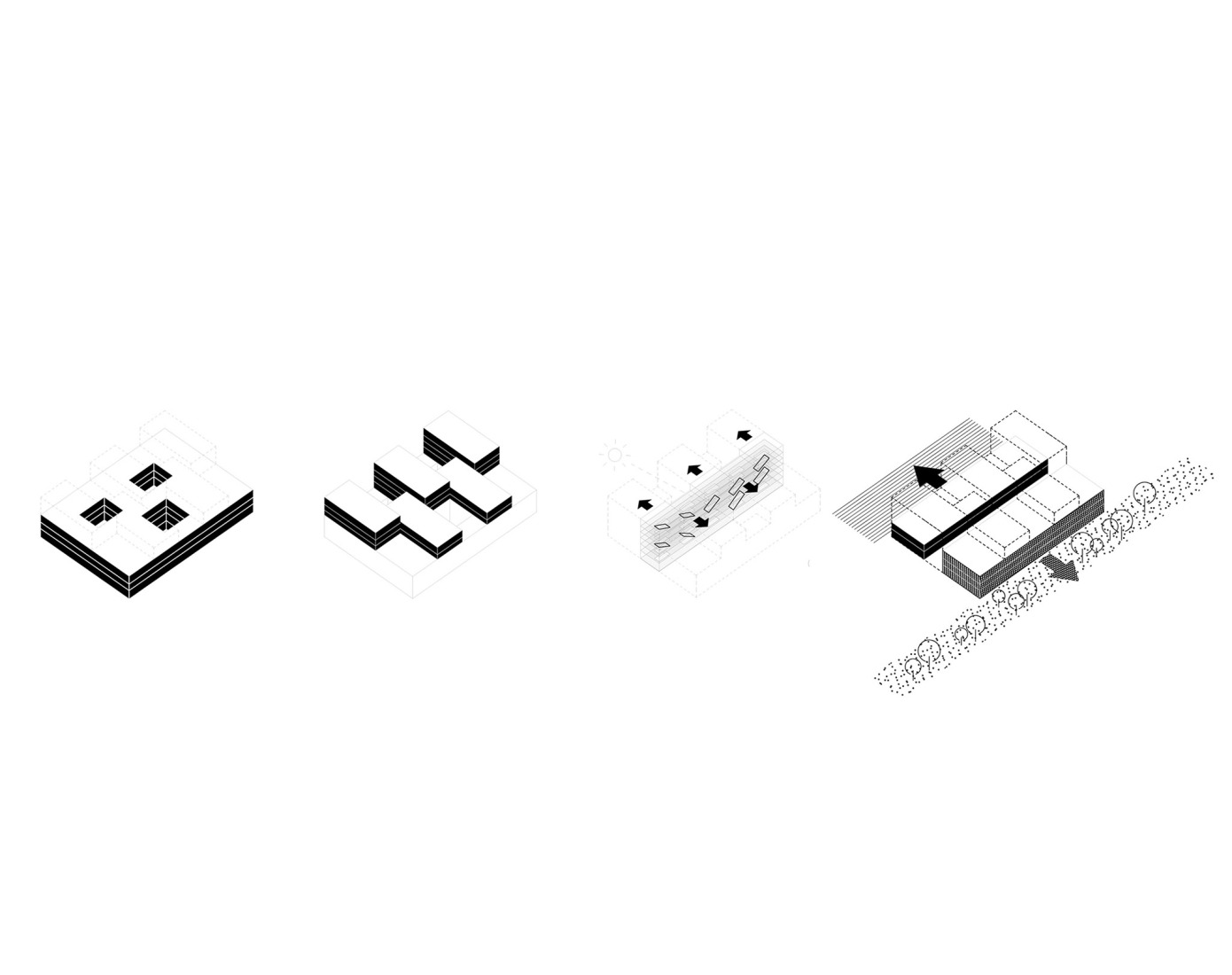 Concept axonometric. House of Physics by mohr niklas architekten.