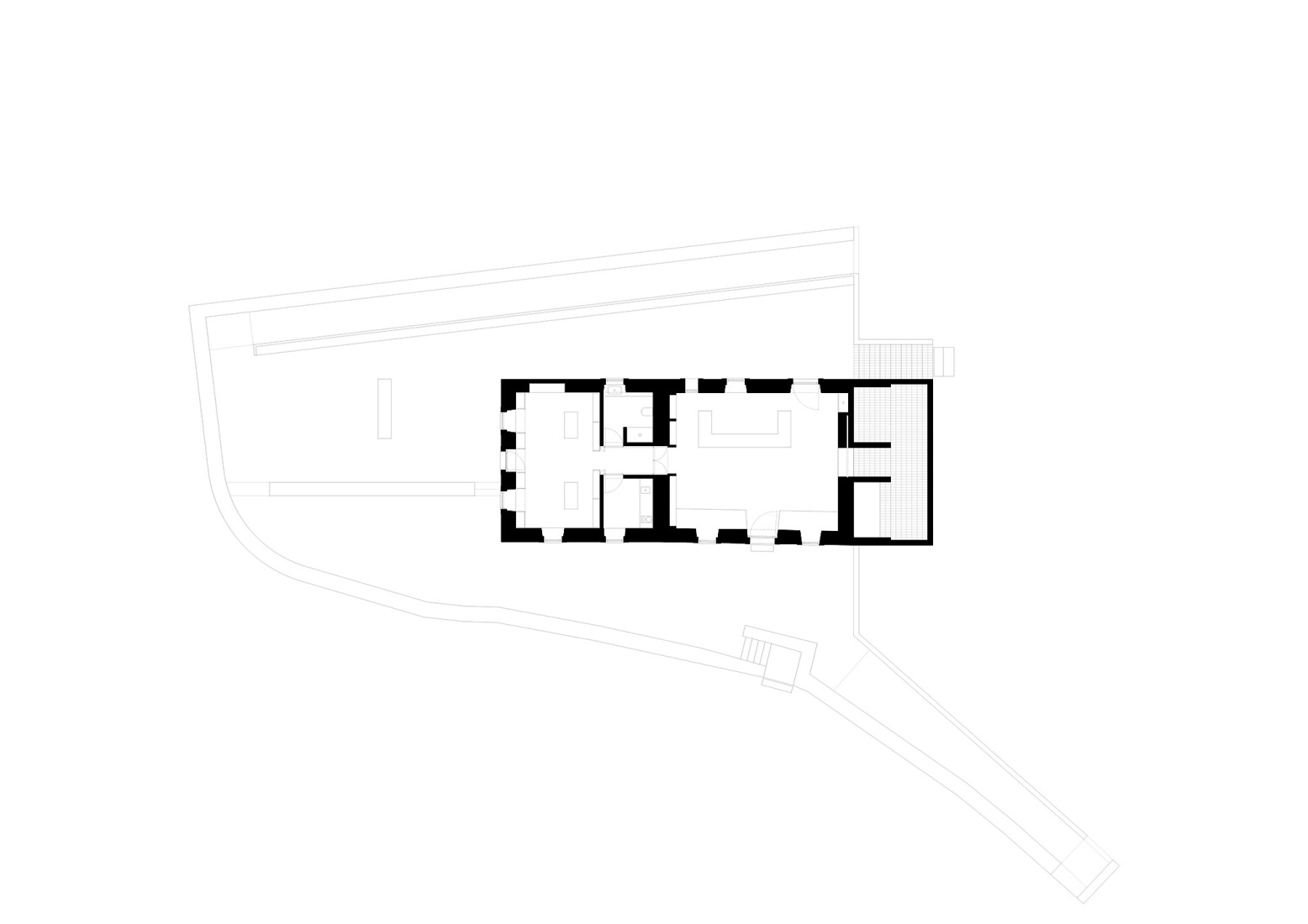 Plano de primera planta. Olaria Municipal por ARDE Arquitetura + Design.