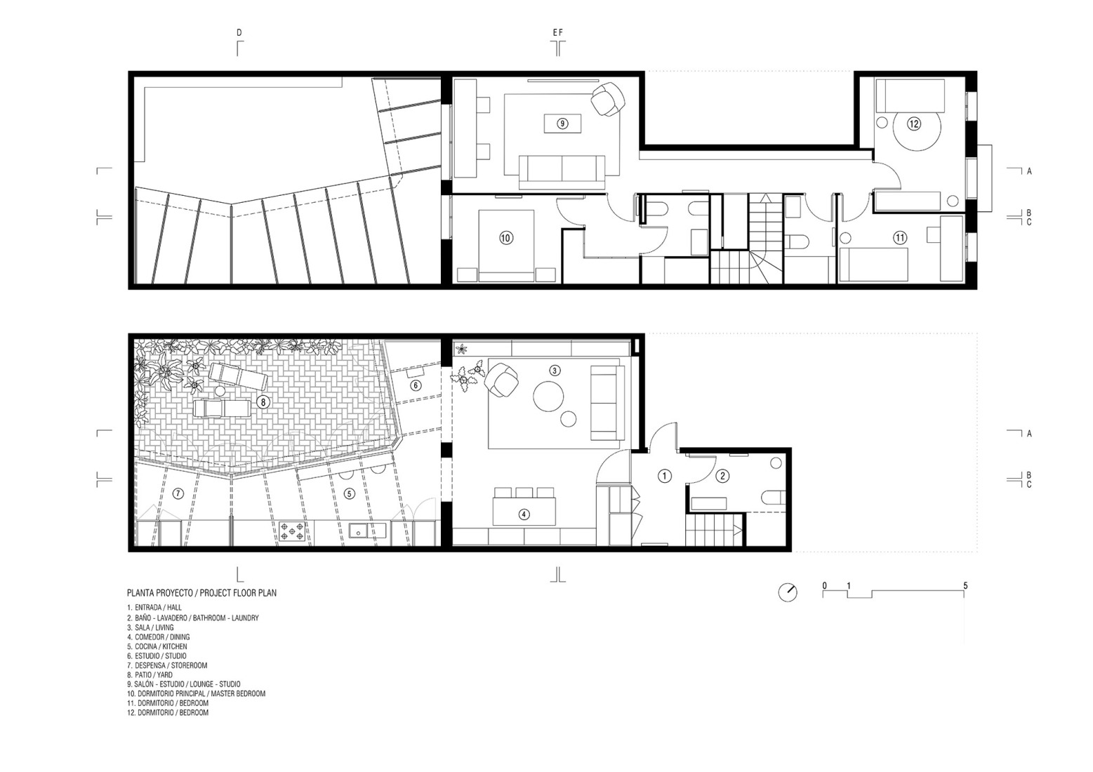 Plano de planta. «GREEN HOUSE» por Anna & Eugeni Bach / Bach arquitectes.