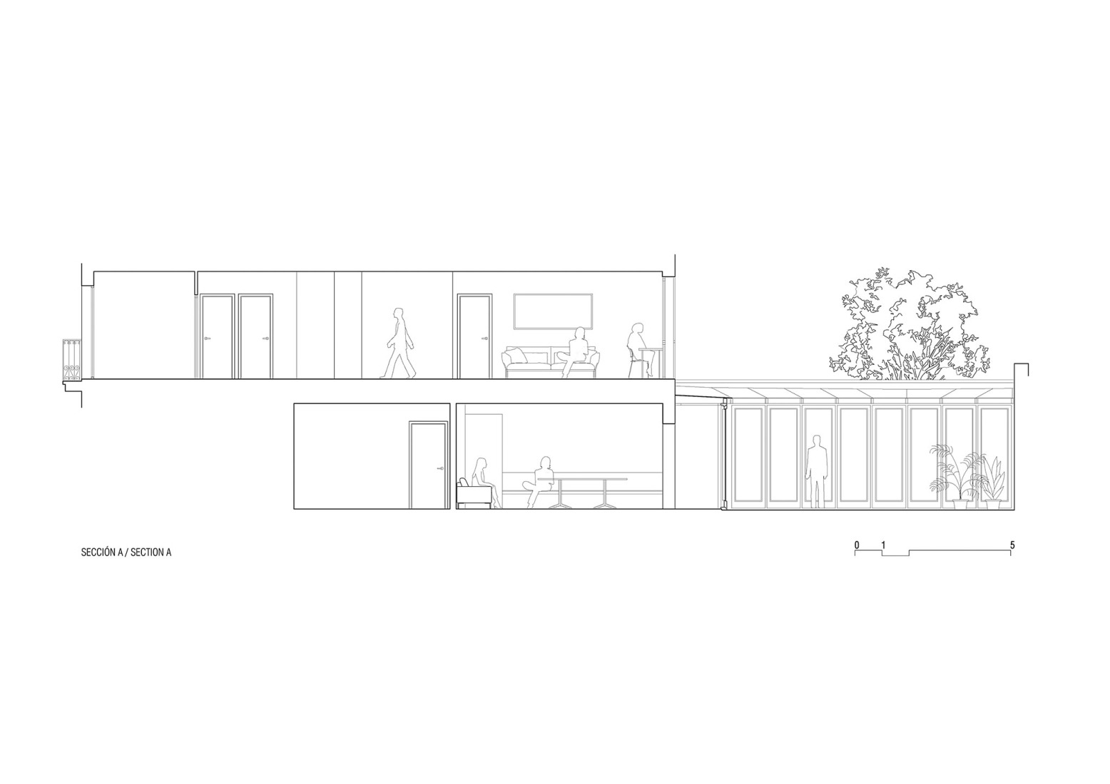 Sección. «GREEN HOUSE» por Anna & Eugeni Bach / Bach arquitectes.
