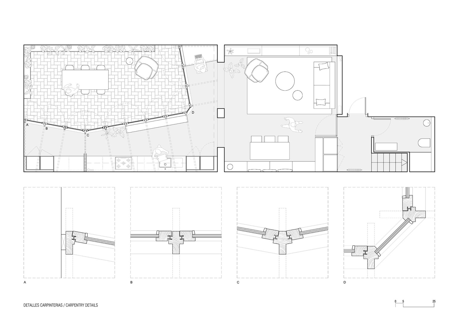 Detalle carpintería. «GREEN HOUSE» por Anna & Eugeni Bach / Bach arquitectes.