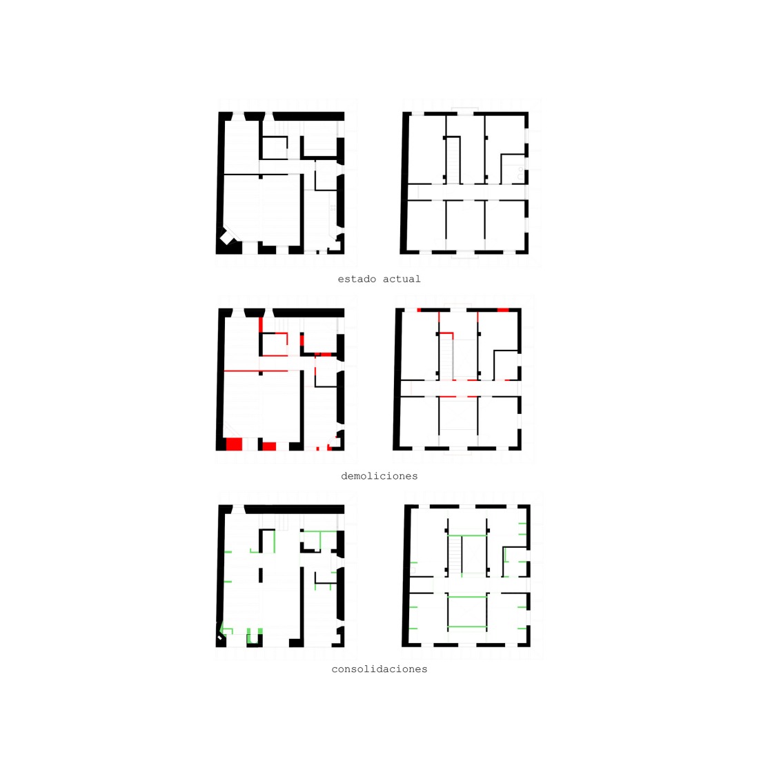 Diagramas de evolución. Casona en Nestares por Atelier Atlántico.