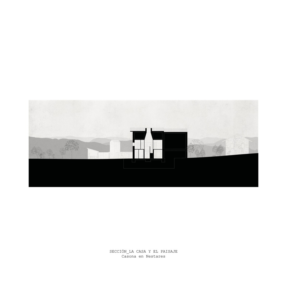 Secciones. Casona en Nestares por Atelier Atlántico.