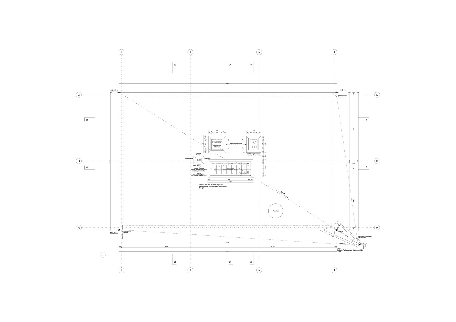 Roof plan. Antivilla by Brandlhuber + Emde, Burlon.