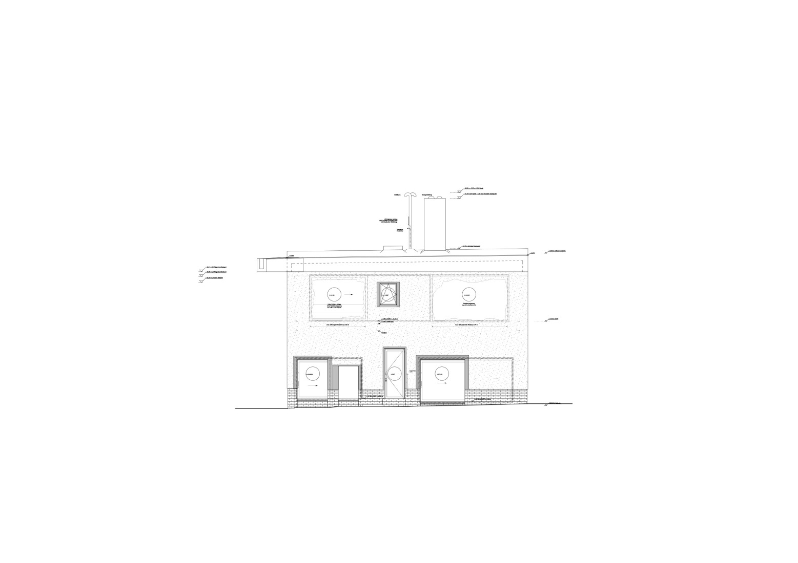 South elevation. Antivilla by Brandlhuber + Emde, Burlon.