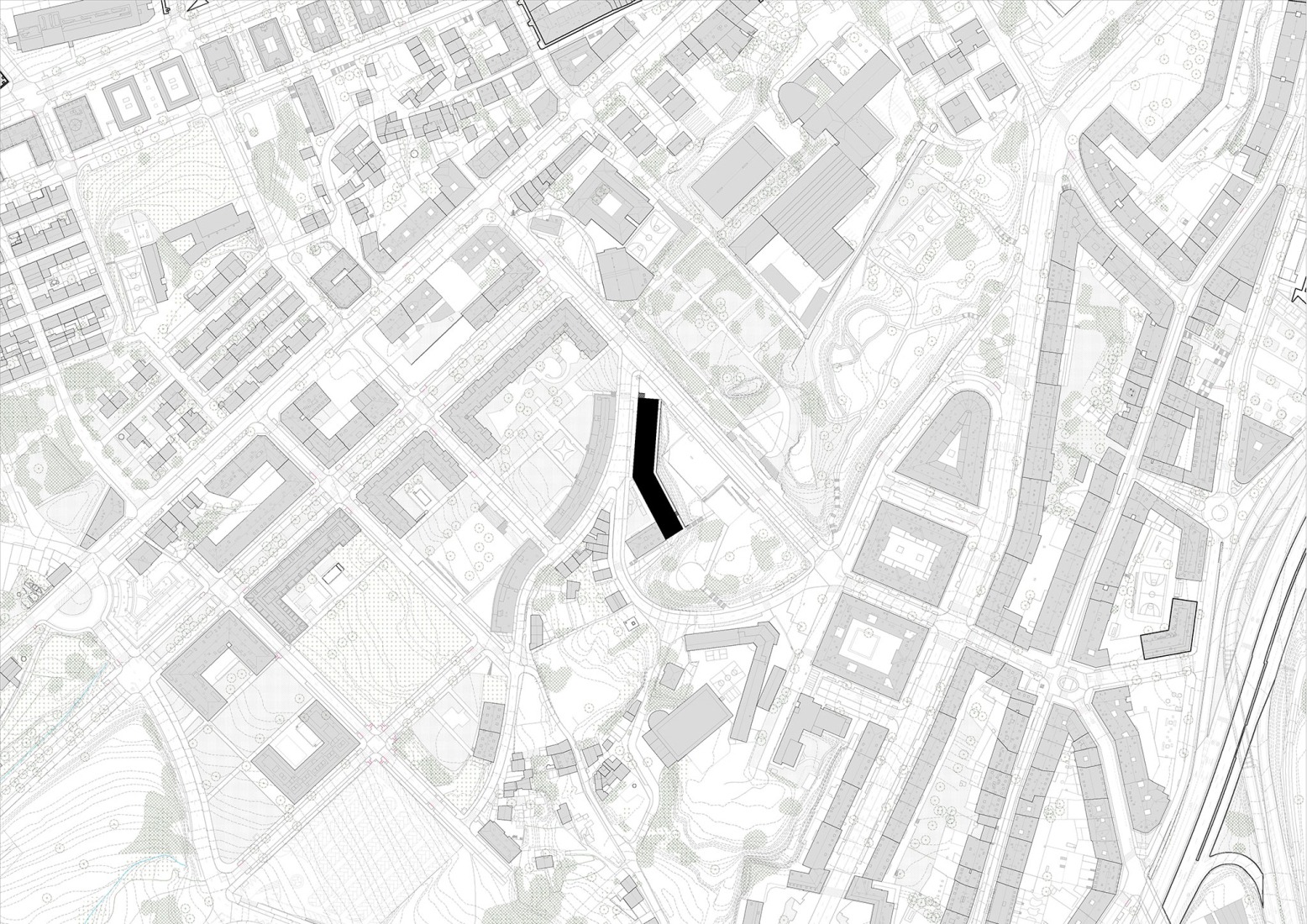 Plano de situación. Alto Residencial Coop por Carbajo Barrios.