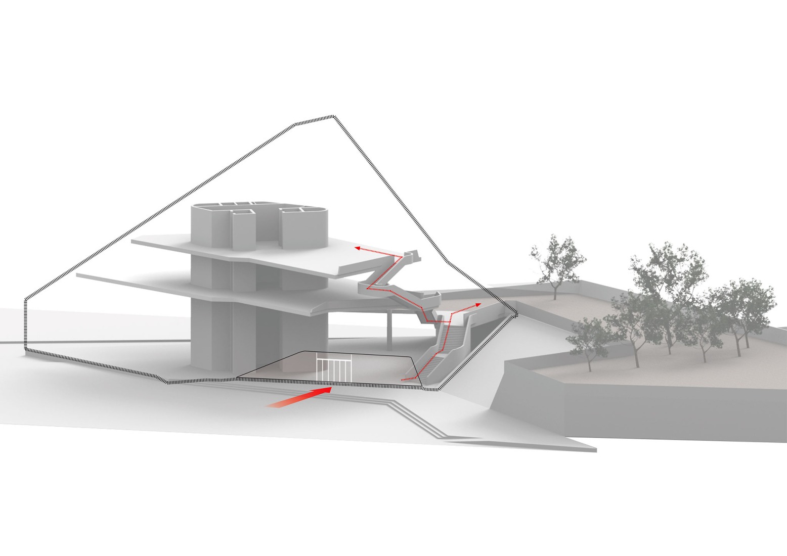 Diagrama. Tienda insignia de DJI por Various Associates.