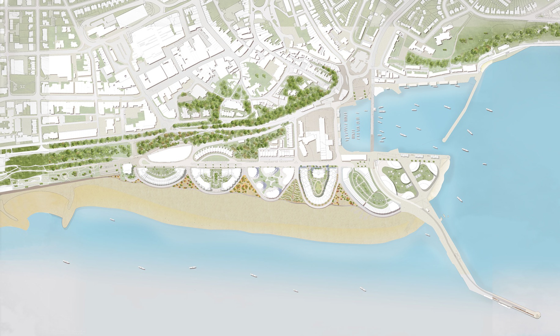 Site plan. Folkestone Shoreline by ACME.